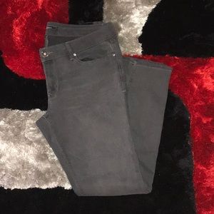 Smoke gray skinny leg stretch jeans